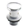 [BASW328] Balterley Easyclean Push Button Basin Waste, Slotted, Round Design for Basins with Overflow - Chrome - Cutout