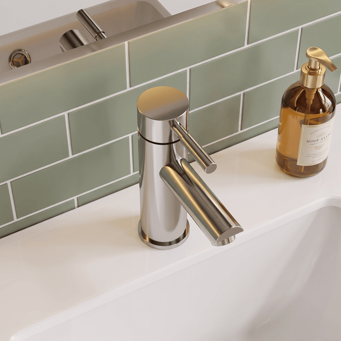 [BTEV318] Balterley Evian Minimalist Round Mono Basin Mixer Tap & Push Button Waste - Chrome - Lifestyle 2