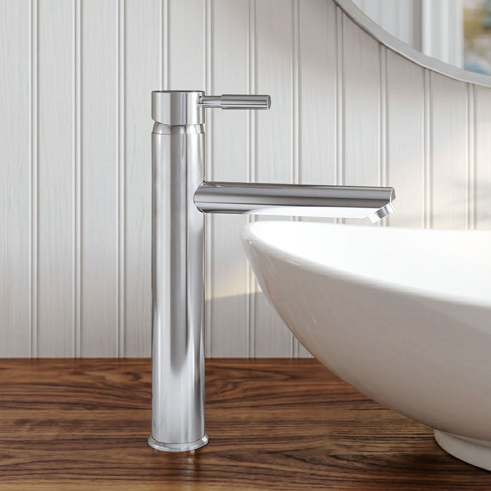 [BTEV319] Balterley Evian Round Tall Lever Mono Basin Mixer Tap - Chrome - Silo