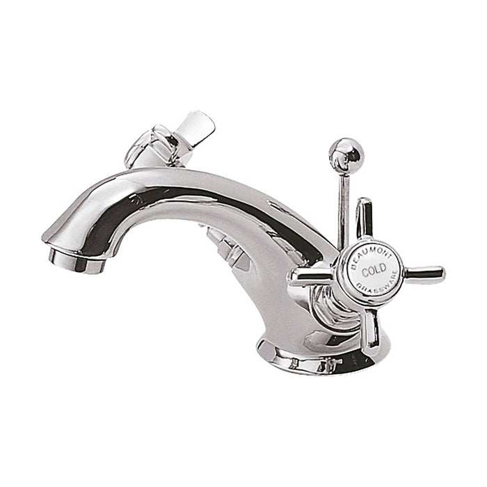[BTKI305X] Balterley Hanchurch Traditional Mono Basin Mixer Tap - Chrome or Brushed Brass - Cutout