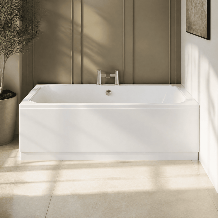 [BBHA114] Balterley Harrington Traditional Straight Double Ended Shower Bath Tub, 1800mm x 800mm - White - Lifestyle 2