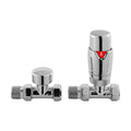 [BHRV316] Balterley Lucia Contemporary Luxury Straight Thermostatic Radiator Valves (Pairs) - Chrome - Cutout