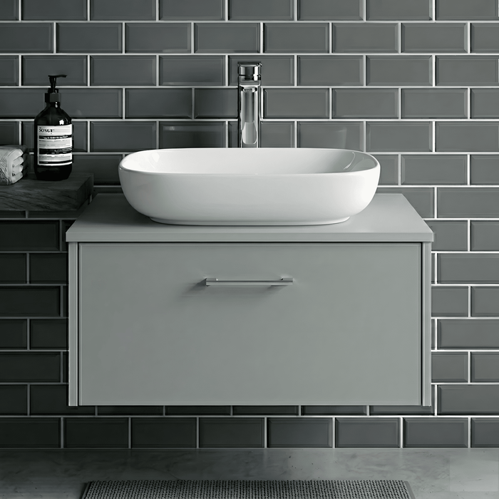 [BCCT181] Balterley Nova Contemporary Rectangular Bathroom Countertop Basin, Soft Square Design, White, 520 mm - Silo