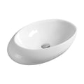 [BCCT168] Balterley Oval Bathroom Countertop Basin, White, Contemporary Style, Sleek Rounded Design, 490 mm - Cutout