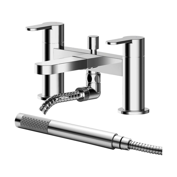 [BTPR304] Balterley Pride Contemporary Bathroom Round Wall Mounted Bath Shower Mixer Tap, 45mm, Chrome - Cutout