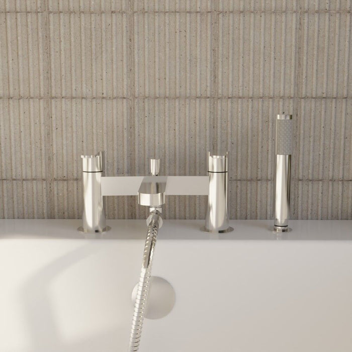 [BTPR304] Balterley Pride Contemporary Bathroom Round Wall Mounted Bath Shower Mixer Tap, 45mm, Chrome - Lifestyle 1