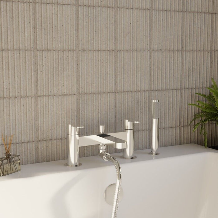 [BTPR304] Balterley Pride Contemporary Bathroom Round Wall Mounted Bath Shower Mixer Tap, 45mm, Chrome - Lifestyle 3