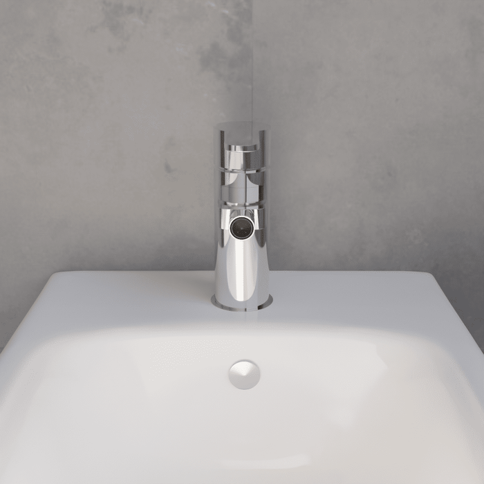 [BTPR306] Balterley Pride Contemporary Round Mono Bidet Mixer Tap with Pop Up Waste - Chrome - Lifestyle 1