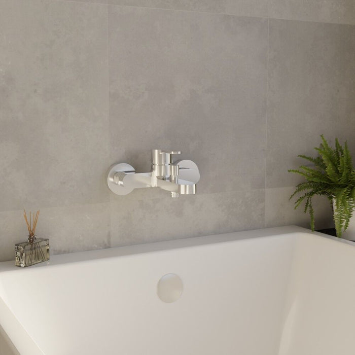 [BTPR316] Balterley Pride Contemporary Wall Mount Round Bath Shower Mixer Tap with Shower Kit - Chrome - Lifestyle 3