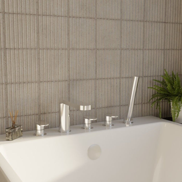 [BTPR314] Balterley Pride Deck Mount Round 5 Tap Hole Bath Shower Mixer Tap with Shower Kit - Chrome - Lifestyle 3