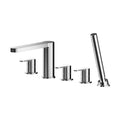 [BTPR314] Balterley Pride Deck Mount Round 5 Tap Hole Bath Shower Mixer Tap with Shower Kit - Chrome - Cutout