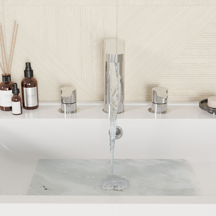 [BTPR337] Balterley Pride Round Deck 3 Tap Hole Basin Mixer Tap & Pop Up Waste - Chrome - Lifestyle 1