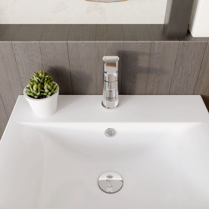[BTPR315] Balterley Pride Round Mini Mono Basin Mixer Bathroom Sink Tap with Push Button Waste - Chrome - Lifestyle 2