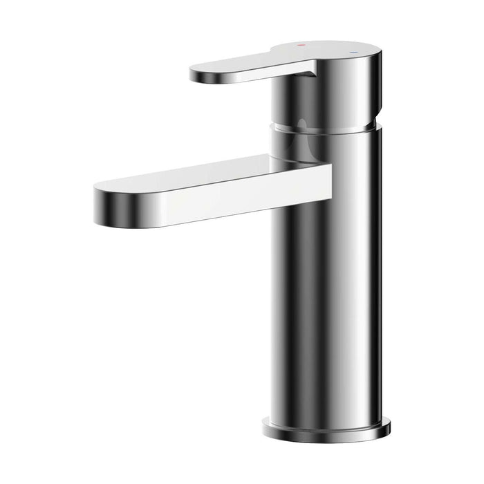 [BTPR315] Balterley Pride Round Mini Mono Basin Mixer Bathroom Sink Tap with Push Button Waste - Chrome - Cutout