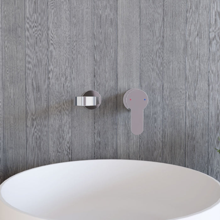 [BTPR381] Balterley Pride Round Wall Mount 2 Tap Hole Bathroom Basin Mixer Tap - Chrome - Lifestyle 1