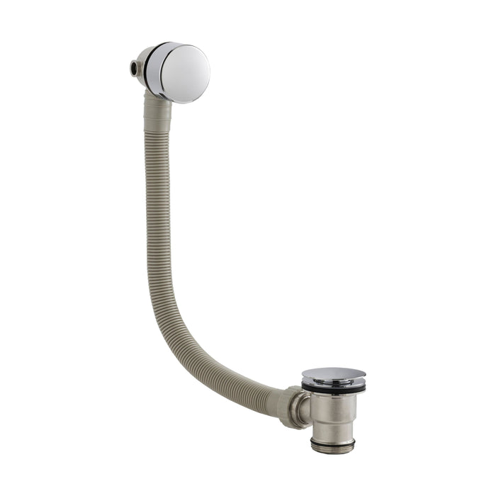 [BAFF316] Balterley Round Bath Filler Tap, Freeflow Design, Brass Build, Precise Control, 70mm x 600mm - Chrome - Cutout