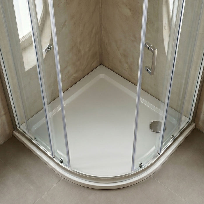 [BETR101] Balterley Shower Tray Modern Offset Quadrant Shower Tray, Left or Right Hand - Choice of Size and Finish - Silo