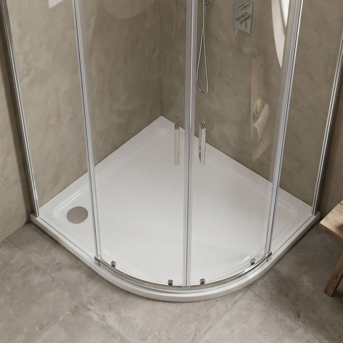 [BETR115] Balterley Shower Tray Modern Offset Quadrant Shower Tray, Left or Right Hand - Choice of Size and Finish - Silo
