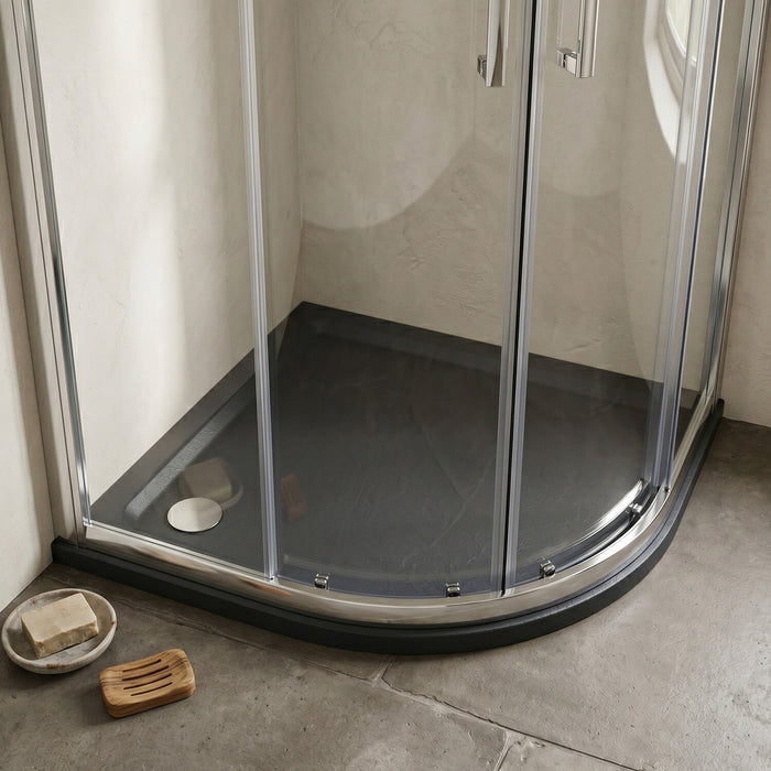 [BETR71102] Balterley Shower Tray Modern Offset Quadrant Shower Tray, Left or Right Hand - Choice of Size and Finish - Silo