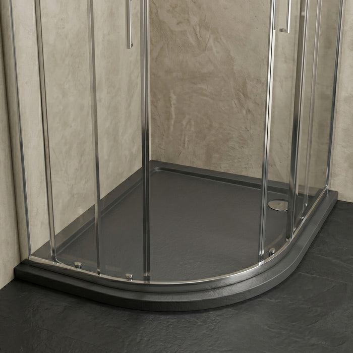 [BETR71114] Balterley Shower Tray Modern Offset Quadrant Shower Tray, Left or Right Hand - Choice of Size and Finish - Silo