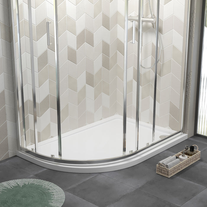 [BETR102] Balterley Shower Tray Modern Offset Quadrant Shower Tray, Left or Right Hand - Choice of Size and Finish - Lifestyle 1