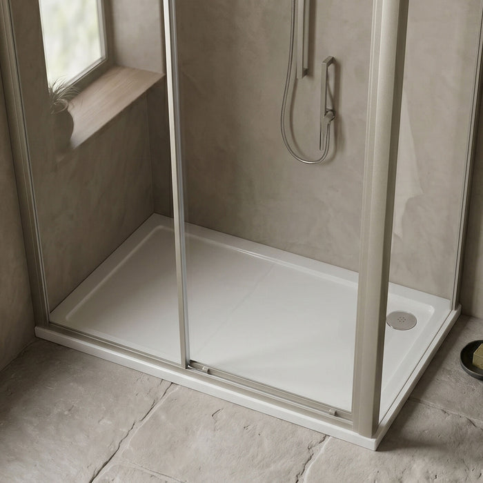 [BETR011] Balterley Shower Tray Modern Rectangular 40mm Profile Slimline, White or Grey - Multiple Sizes Available - Silo
