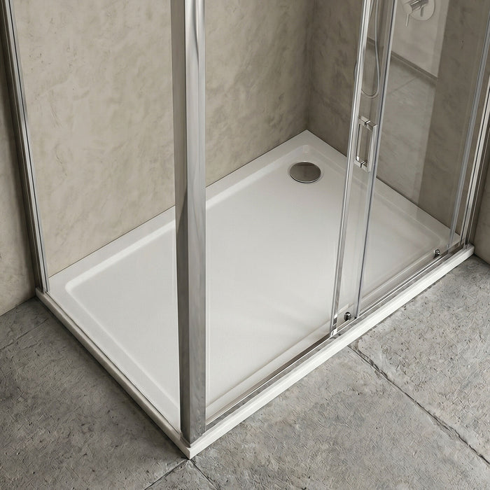 [BETR016] Balterley Shower Tray Modern Rectangular 40mm Profile Slimline, White or Grey - Multiple Sizes Available - Silo