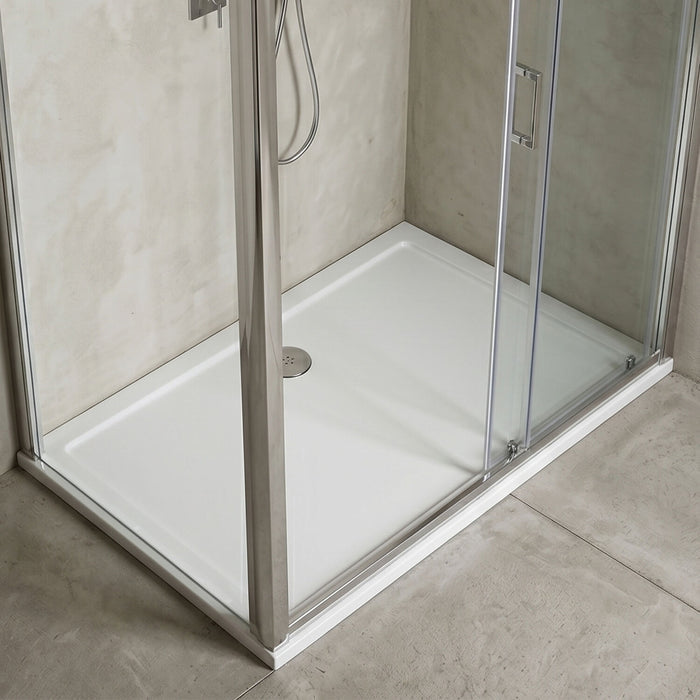 [BETR031] Balterley Shower Tray Modern Rectangular 40mm Profile Slimline, White or Grey - Multiple Sizes Available - Silo