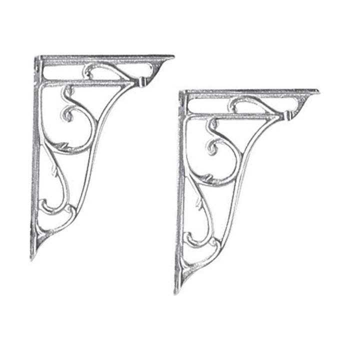 [BACB322] Balterley Traditional Ceramic Accessories Ornate Cistern Brackets - Chrome - Cutout