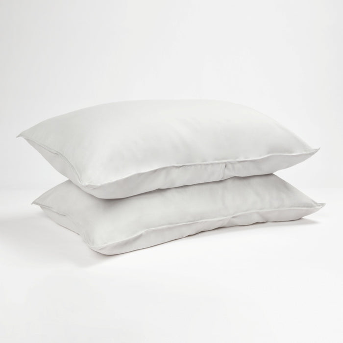 [SilverGreyPillowcases] BambooFrenchLinen Pillowcases Two Pillows
