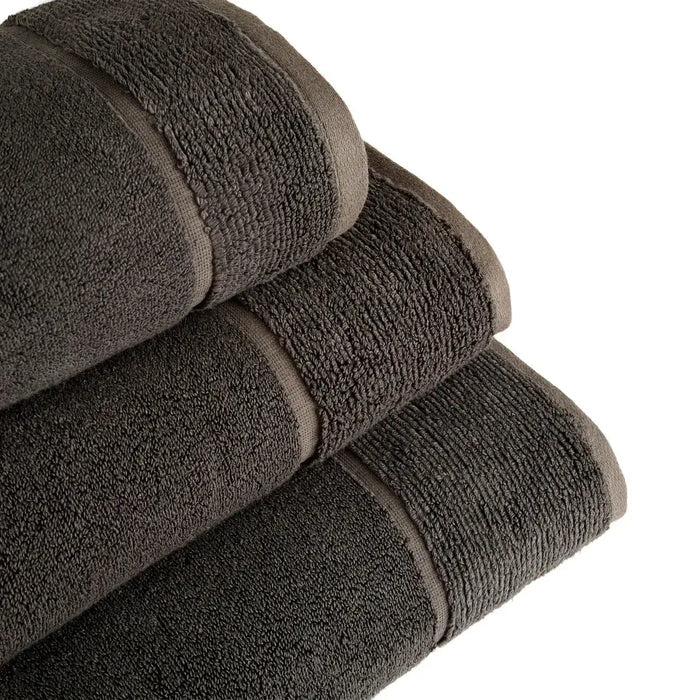 [BSUrbanGrey] Bath Sheet Bath Range Panda London Urban Grey Side View Grouped Towels and Rolled