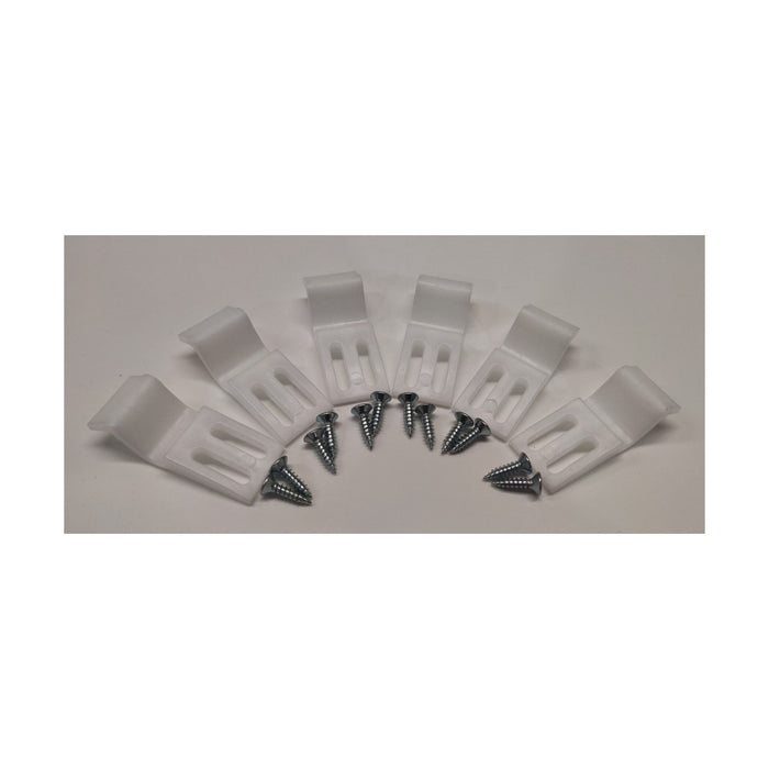 [BBCL001] Bath Panel Clips and Screws- Pack of 6 - Cutout
