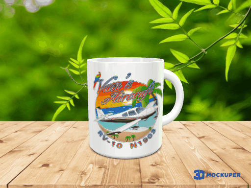 Beach Van's Aircraft RV-10 Airplane Ceramic Mug - Personalized with your N#
