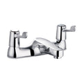 [BTLEV05] Contemporary Bathroom Bath Filler Tap – Lever Handles, 110 x 154mm, Chrome - Cutout
