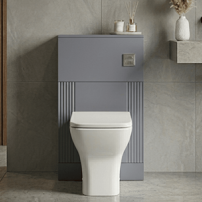 [BFDE241] Belvide Modern Bathroom Retro Floor Standing WC Back to Wall Toilet Unit, 500mm, Choice of Colour - Silo