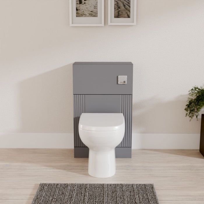 [BFDE241] Belvide Modern Bathroom Retro Floor Standing WC Back to Wall Toilet Unit, 500mm, Choice of Colour - Lifestyle 1