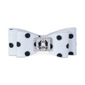 Black and White Polkadot Single Big Bow Hair Bow