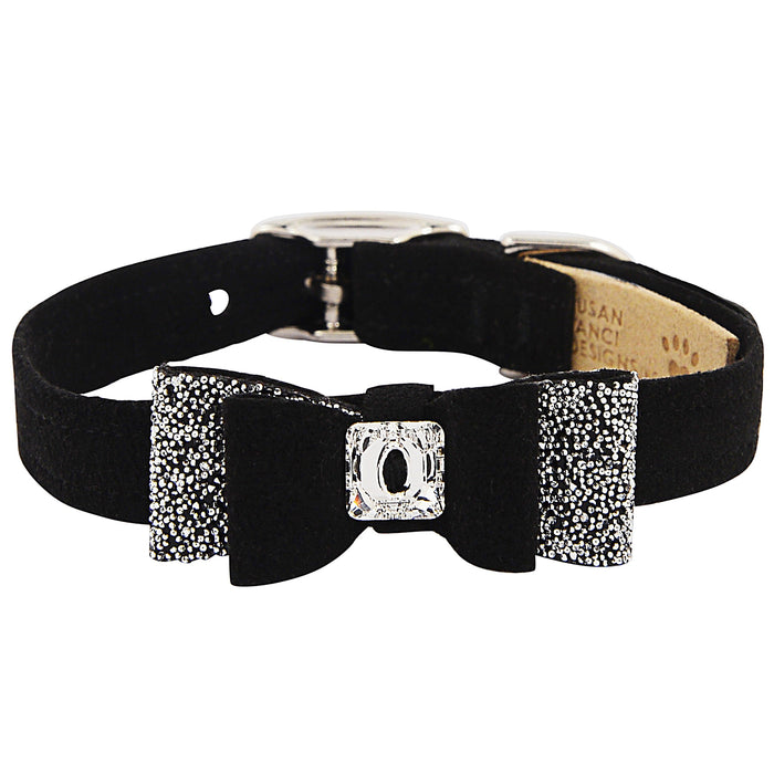 Black Crystal Stellar Big Bow Collar