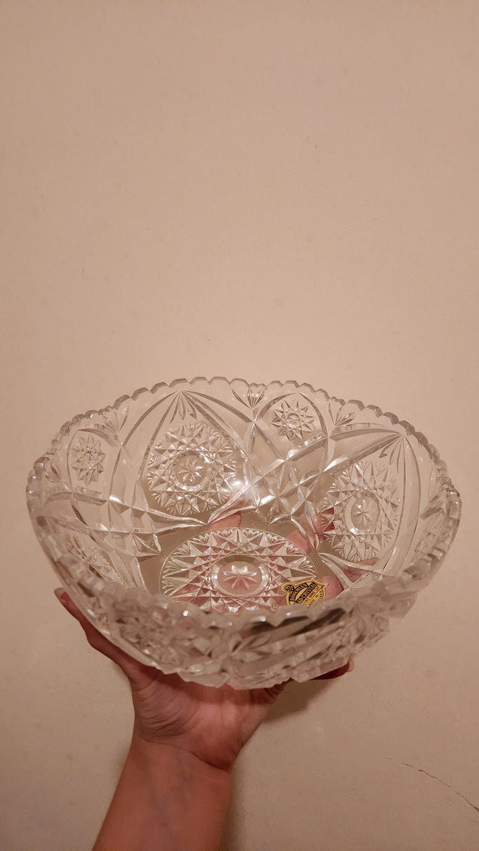 bohemian lead crystal bowl
