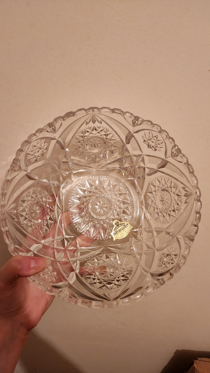 bohemian lead crystal bowl
