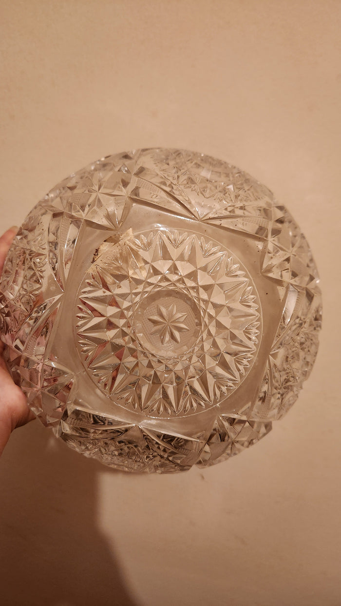 bohemian lead crystal bowl
