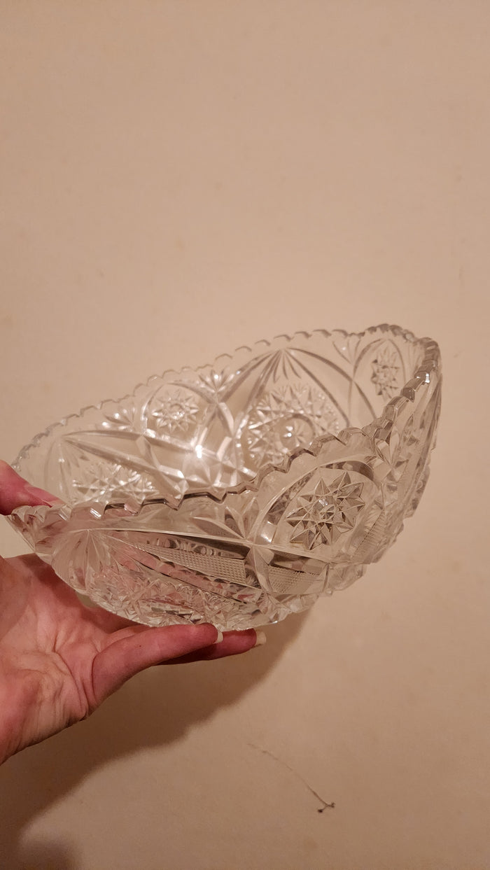 bohemian lead crystal bowl