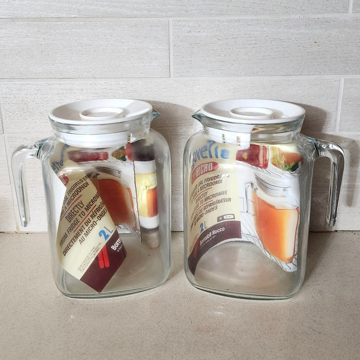 Bormioli Rocco Frigoverre Micro Glass Jug with Lid, 2 Liters