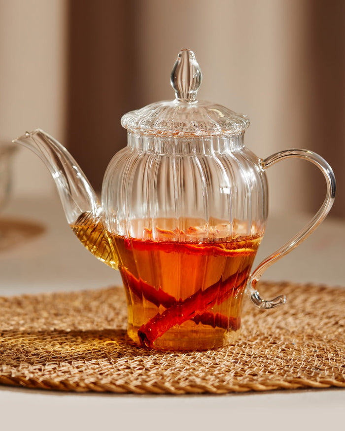 Borosilicate Glass Teapot - Integrated Steel Infuser