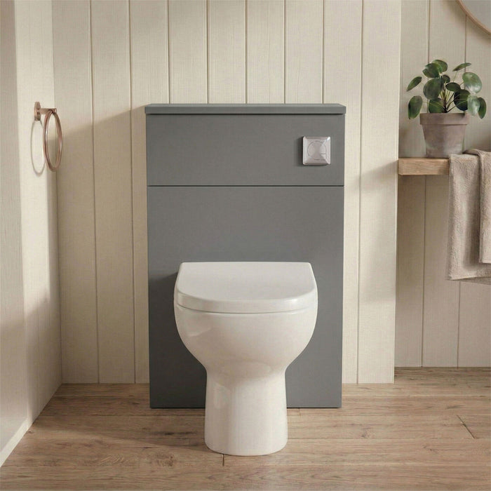 [BFLE2241] Bramshall 500mm Floor-Standing Contemporary Compact WC Toilet Unit - Silo