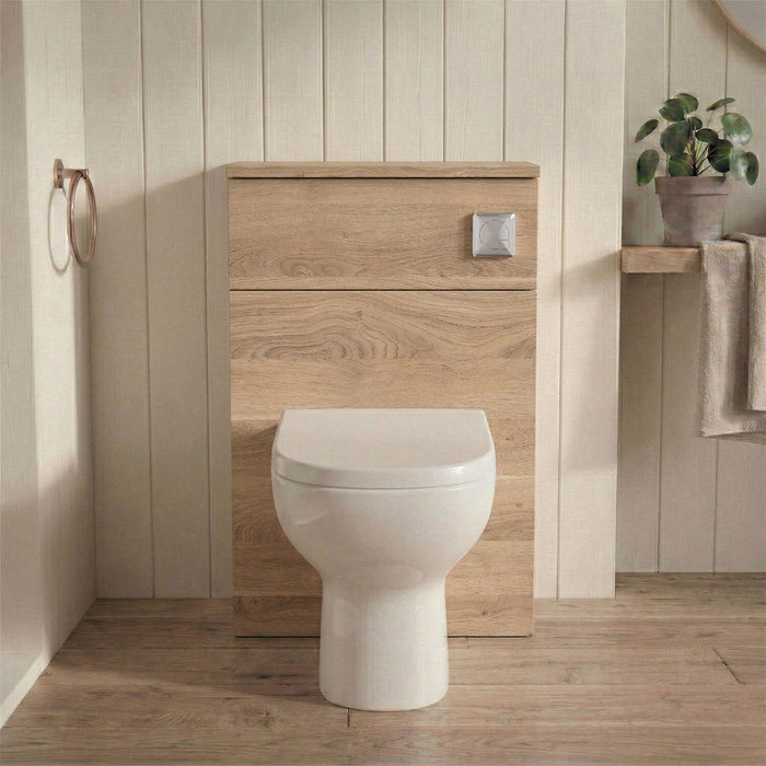 [BFLE3041] Bramshall 500mm Floor-Standing Contemporary Compact WC Toilet Unit - Silo