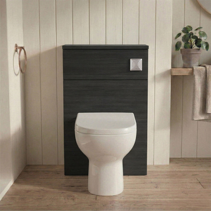 [BFLE641] Bramshall 500mm Floor-Standing Contemporary Compact WC Toilet Unit - Silo