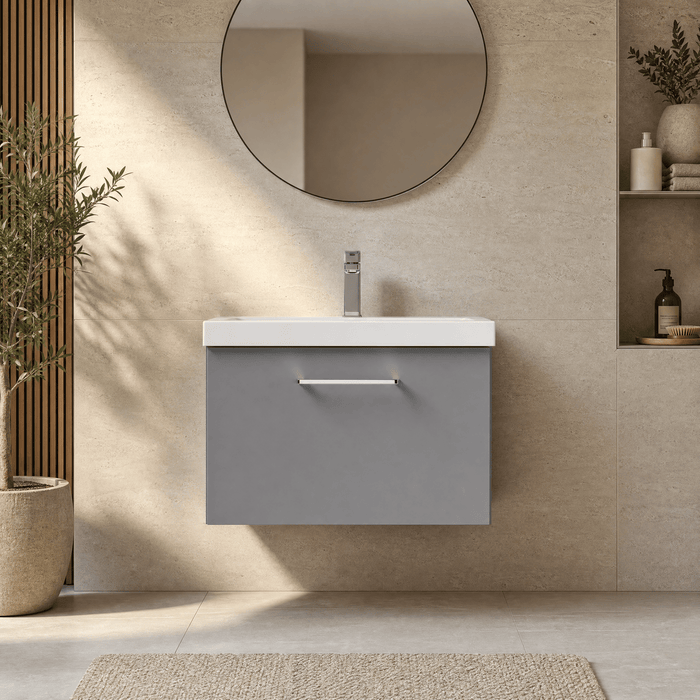 600mm / Thin-Edge Basin / Satin Grey
