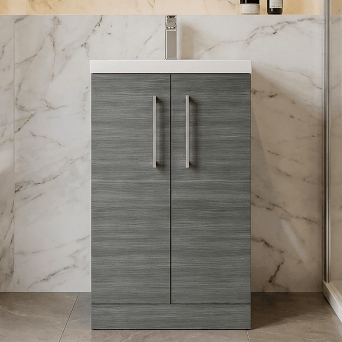 [BFLE004E] Bramshall Floor Standing Cloakroom Vanity Basin Unit with Choice of Finish, Handle Finish and Size - Silo