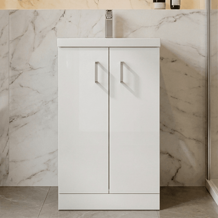 [BFLE006E] Bramshall Floor Standing Cloakroom Vanity Basin Unit with Choice of Finish, Handle Finish and Size - Silo